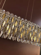 Light Luxury Crystal Beads Drum Collection Flush Mounted / rectangle / round Chandelier