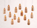 Edda Cascade Teardrop Mercury Glass Linear Chandelier 48-Inch54-Inchl