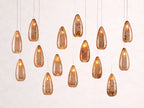 Edda Cascade Teardrop Mercury Glass Linear Chandelier 48-Inch54-Inchl