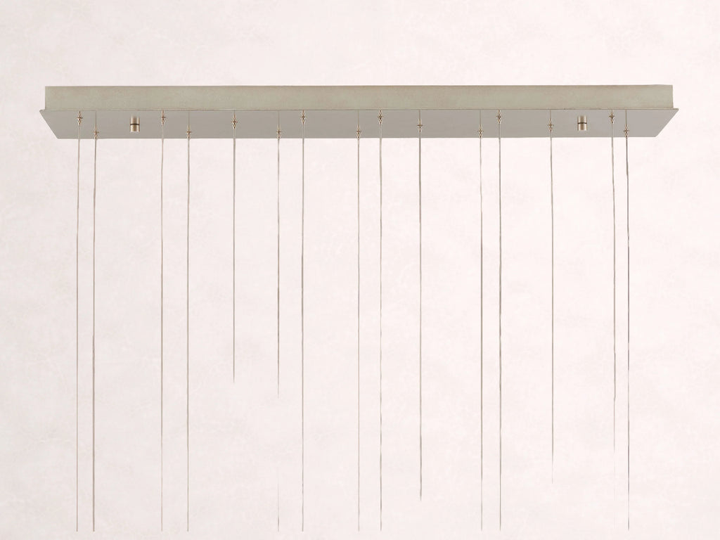 Edda Cascade Teardrop Mercury Glass Linear Chandelier 48-Inch54-Inchl
