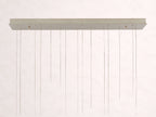 Edda Cascade Teardrop Mercury Glass Linear Chandelier 48-Inch54-Inchl