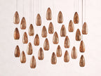 Edda Cascade Teardrop Mercury Glass Linear Chandelier 48-Inch54-Inchl
