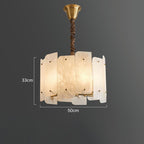 Alabaster Lorry Round Chandelier 20-Inch31"