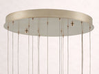Edda Cascade Teardrop Mercury Glass Round Chandelier 23-Inch35-Inch