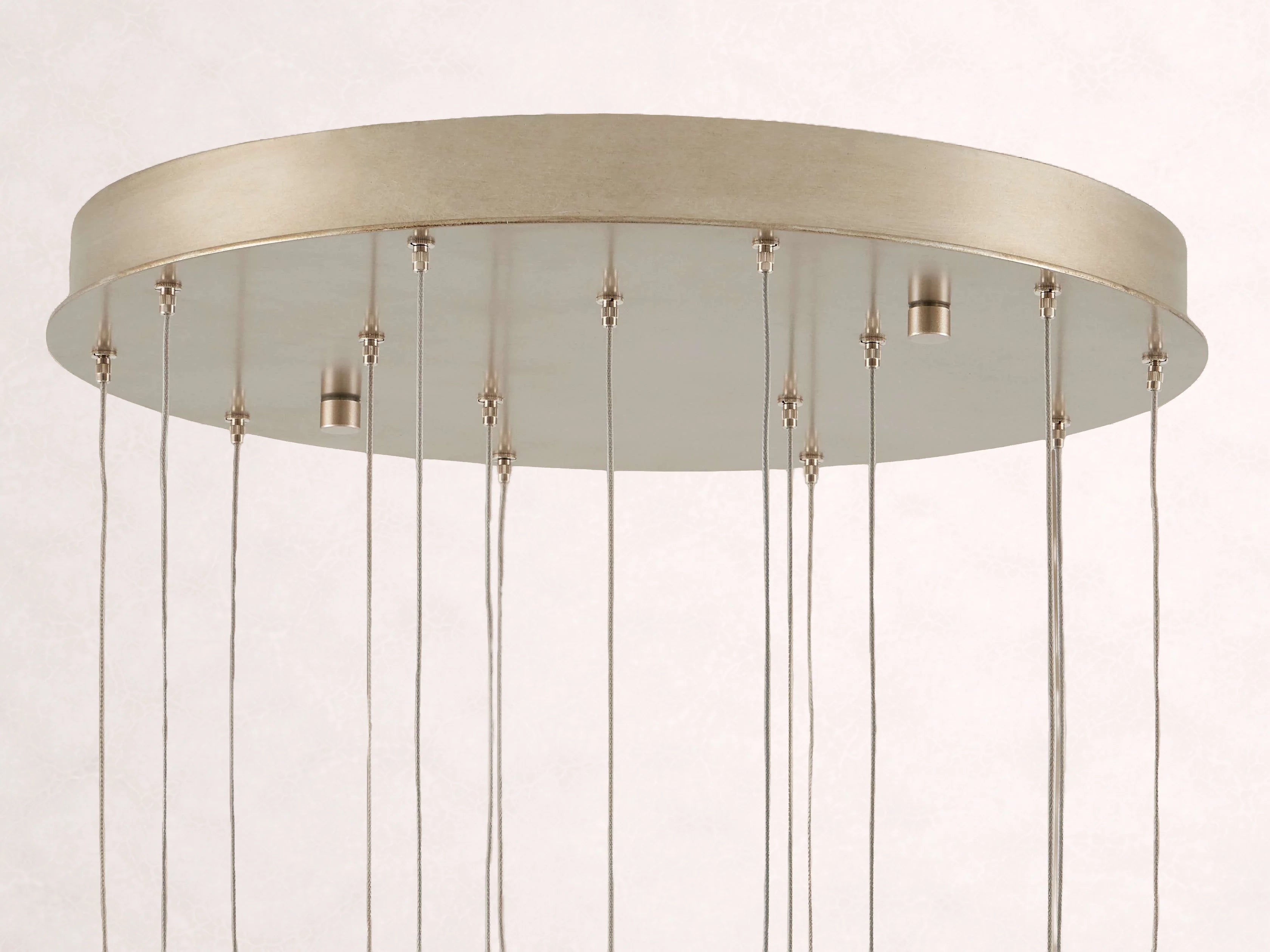 Edda Cascade Teardrop Mercury Glass Round Chandelier 23-Inch35-Inch