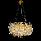 Crystal Quatre Round Branch Penny Chandelier