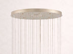 Edda Cascade Teardrop Mercury Glass Round Chandelier 23-Inch35-Inch