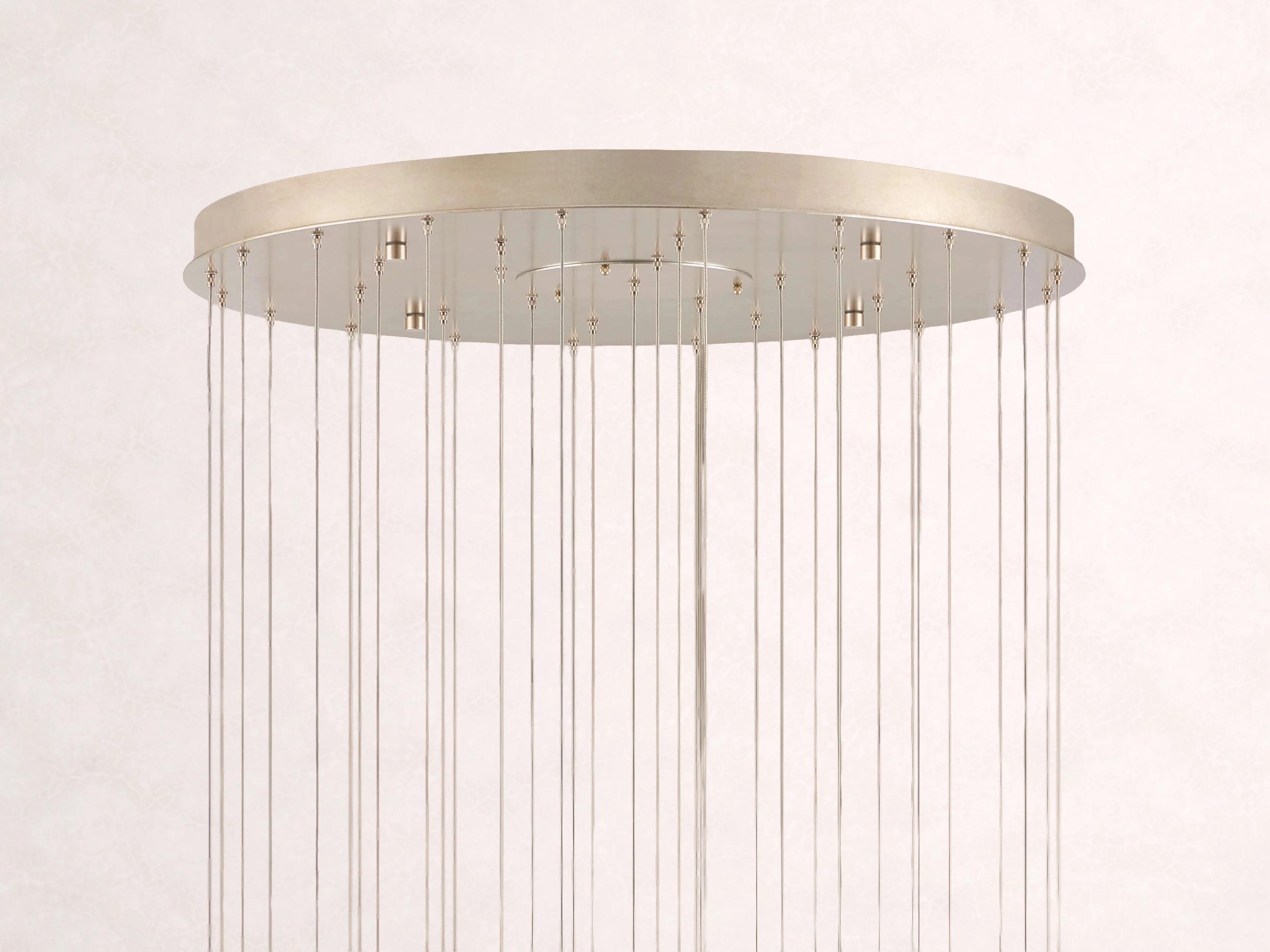 Edda Cascade Teardrop Mercury Glass Round Chandelier 23-Inch35-Inch
