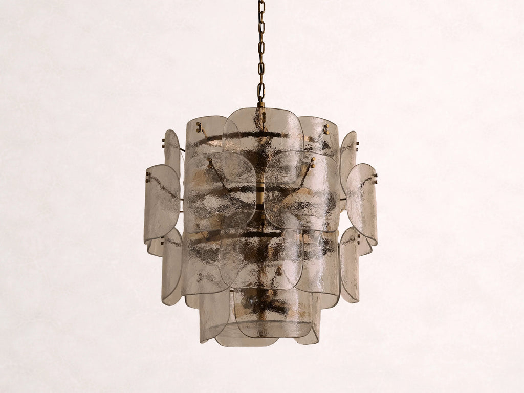 Blaire Round Glass Chandelier 32-Inch