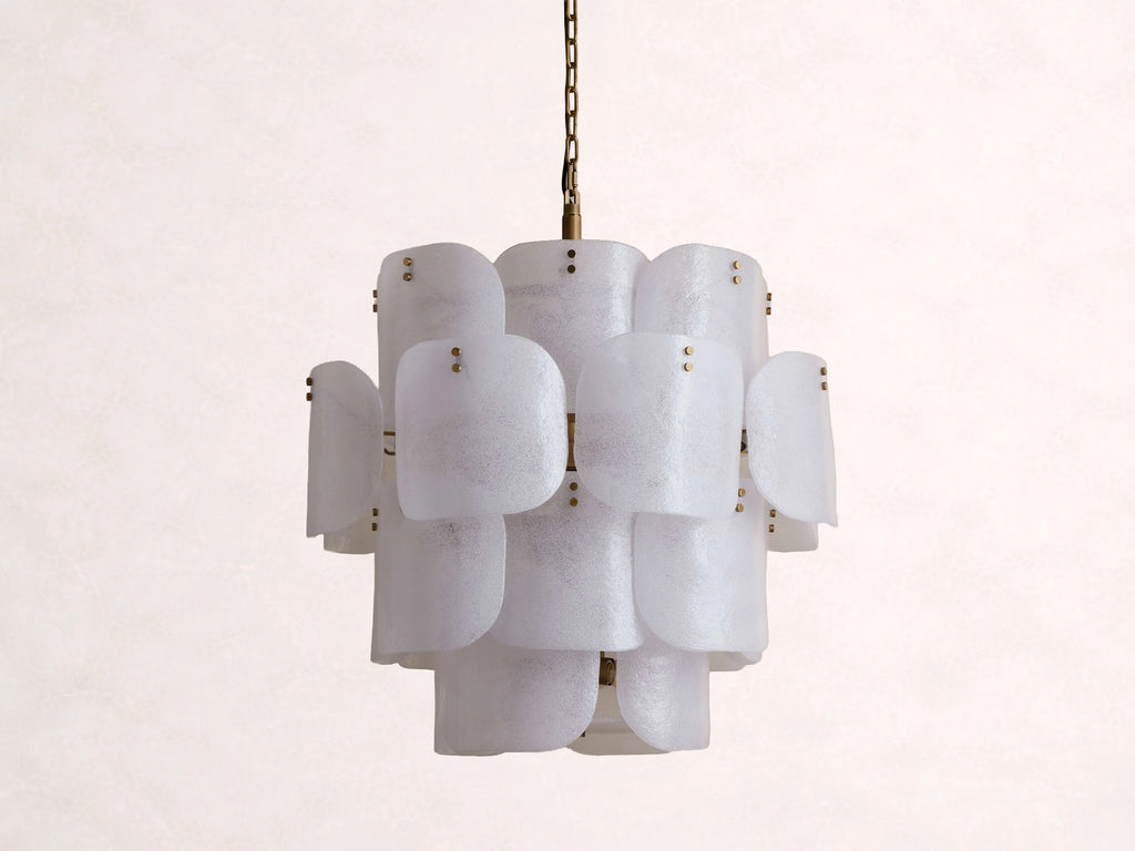 Blaire Round Glass Chandelier 32-Inch