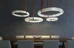 Modern Round Alabaster Chandelier for Living Room / bedroom