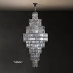 Extra Large Plaza Hall Multi-Tier Crystal Chandelier Foyer Living Room Staircase Ceiling Lighting in Chrome /