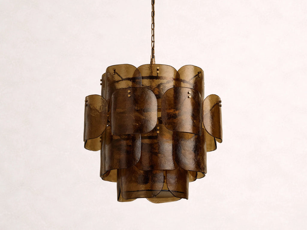 Blaire Round Glass Chandelier 32-Inch