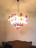 Murano Glass Chandelier – 200 Prisms – Multicolored