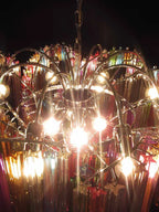 Murano Glass Chandelier – 200 Prisms – Multicolored