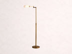 Zayd Swing Arm Opal Glass Floor Lamp