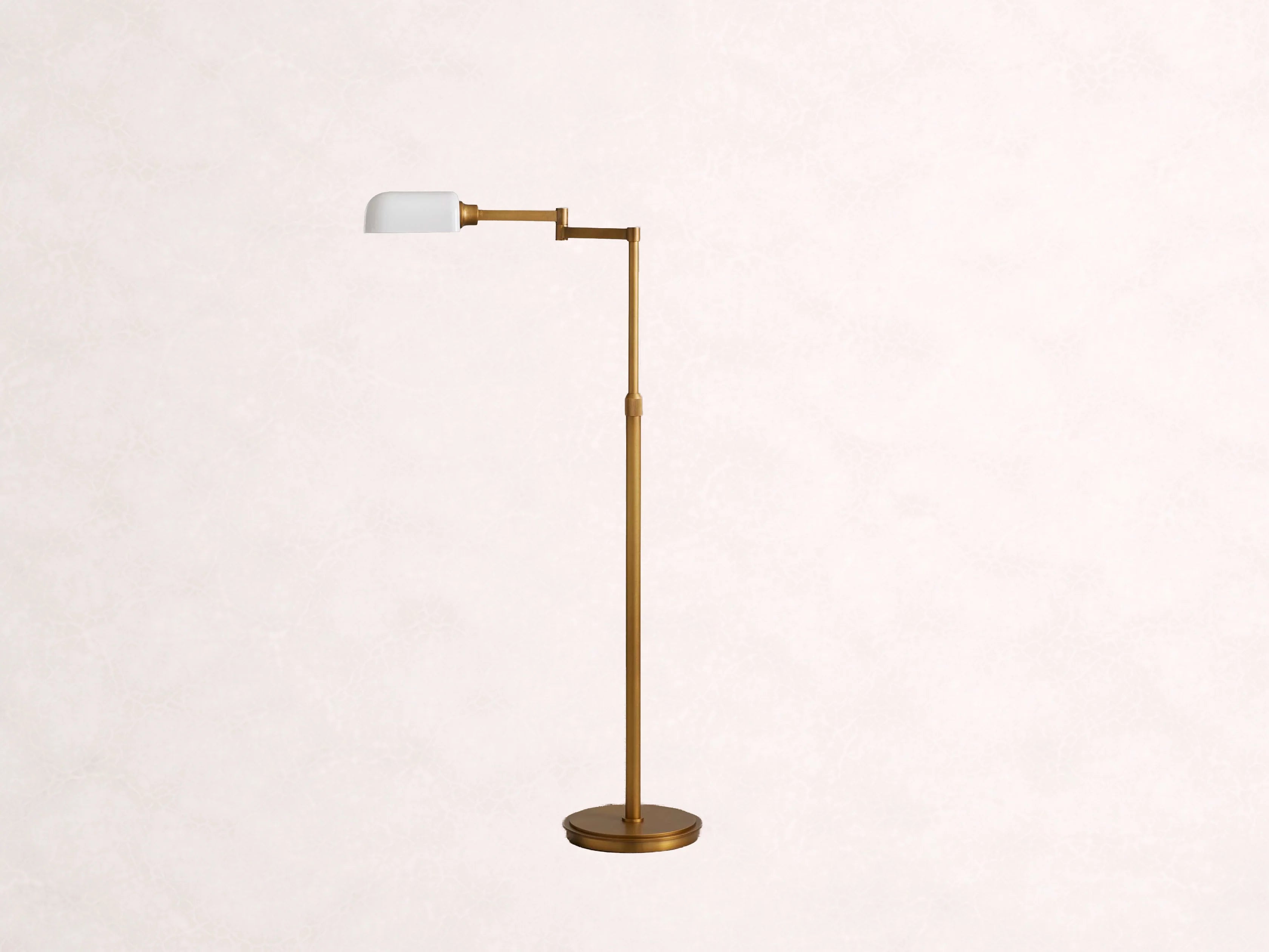 Zayd Swing Arm Opal Glass Floor Lamp