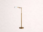 Zayd Swing Arm Opal Glass Floor Lamp