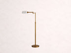 Zayd Swing Arm Opal Glass Floor Lamp
