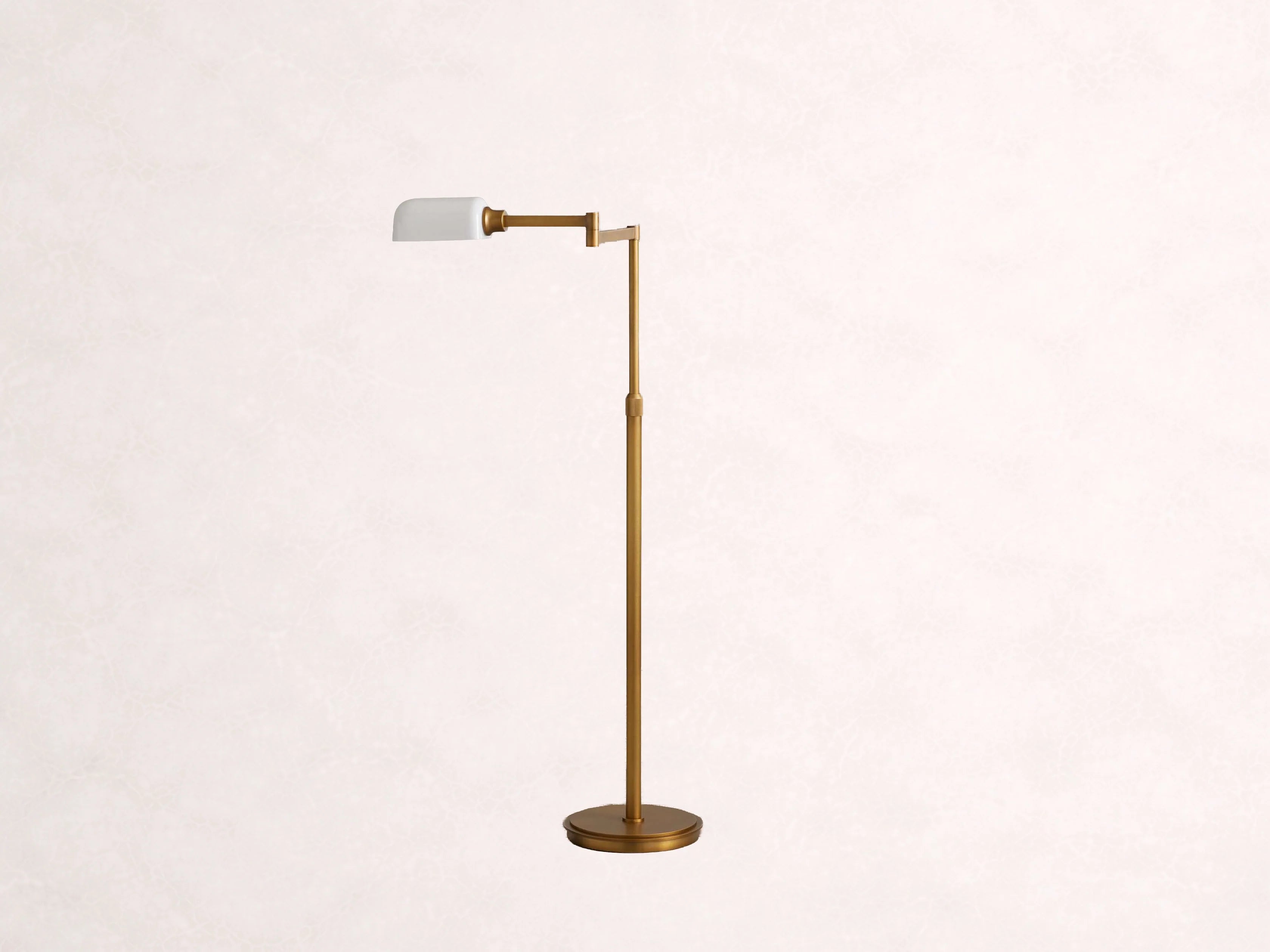 Zayd Swing Arm Opal Glass Floor Lamp