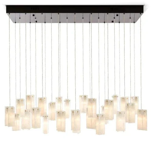 Art Design 1 / 25 / 60 / 84-Light Colorful Rectangle Cluster Glass Tile Pendant / chandelier