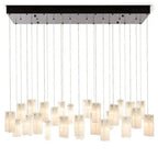 Art Design 1 / 25 / 60 / 84-Light Colorful Rectangle Cluster Glass Tile Pendant / chandelier