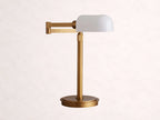 Zayd Swing Arm Opal Glass Table Lamp