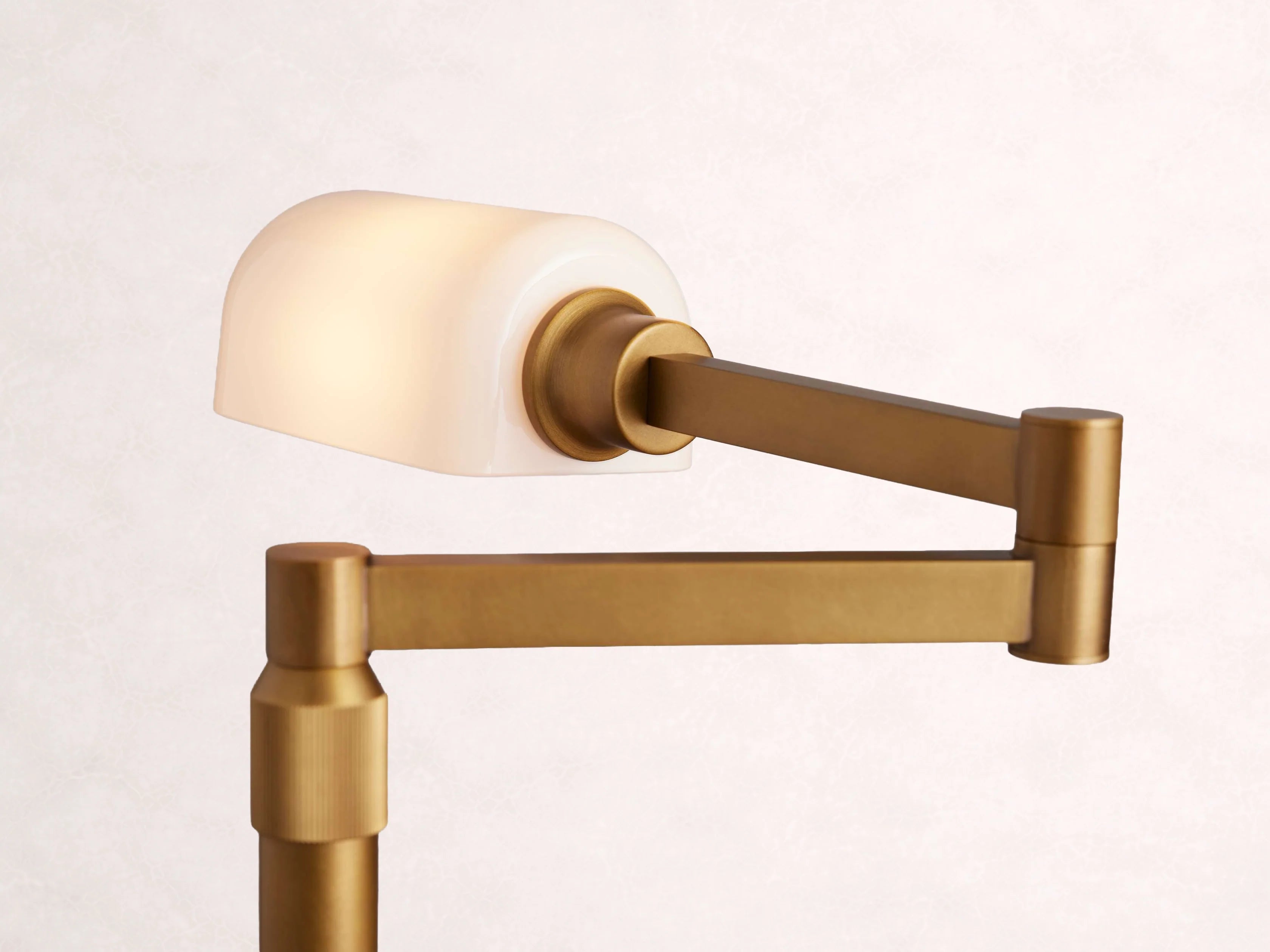 Zayd Swing Arm Opal Glass Table Lamp