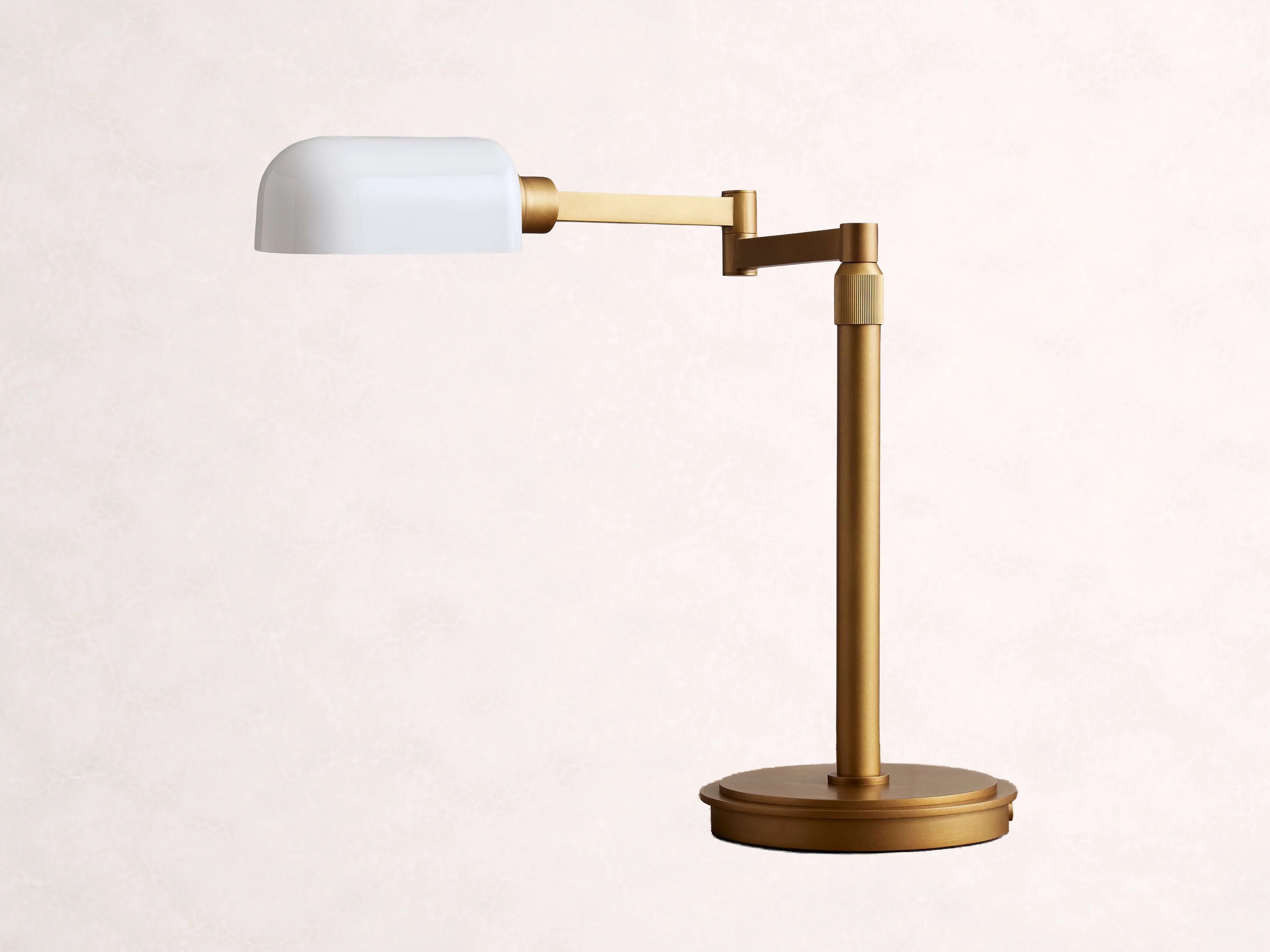Zayd Swing Arm Opal Glass Table Lamp