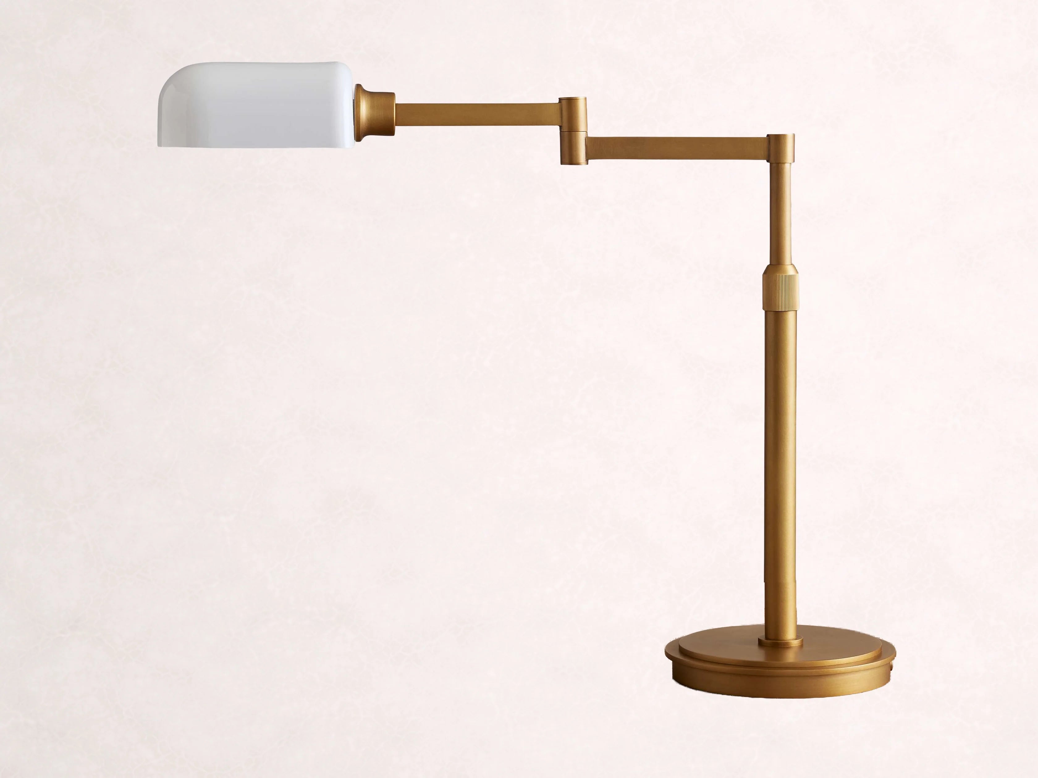Zayd Swing Arm Opal Glass Table Lamp