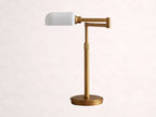 Zayd Swing Arm Opal Glass Table Lamp
