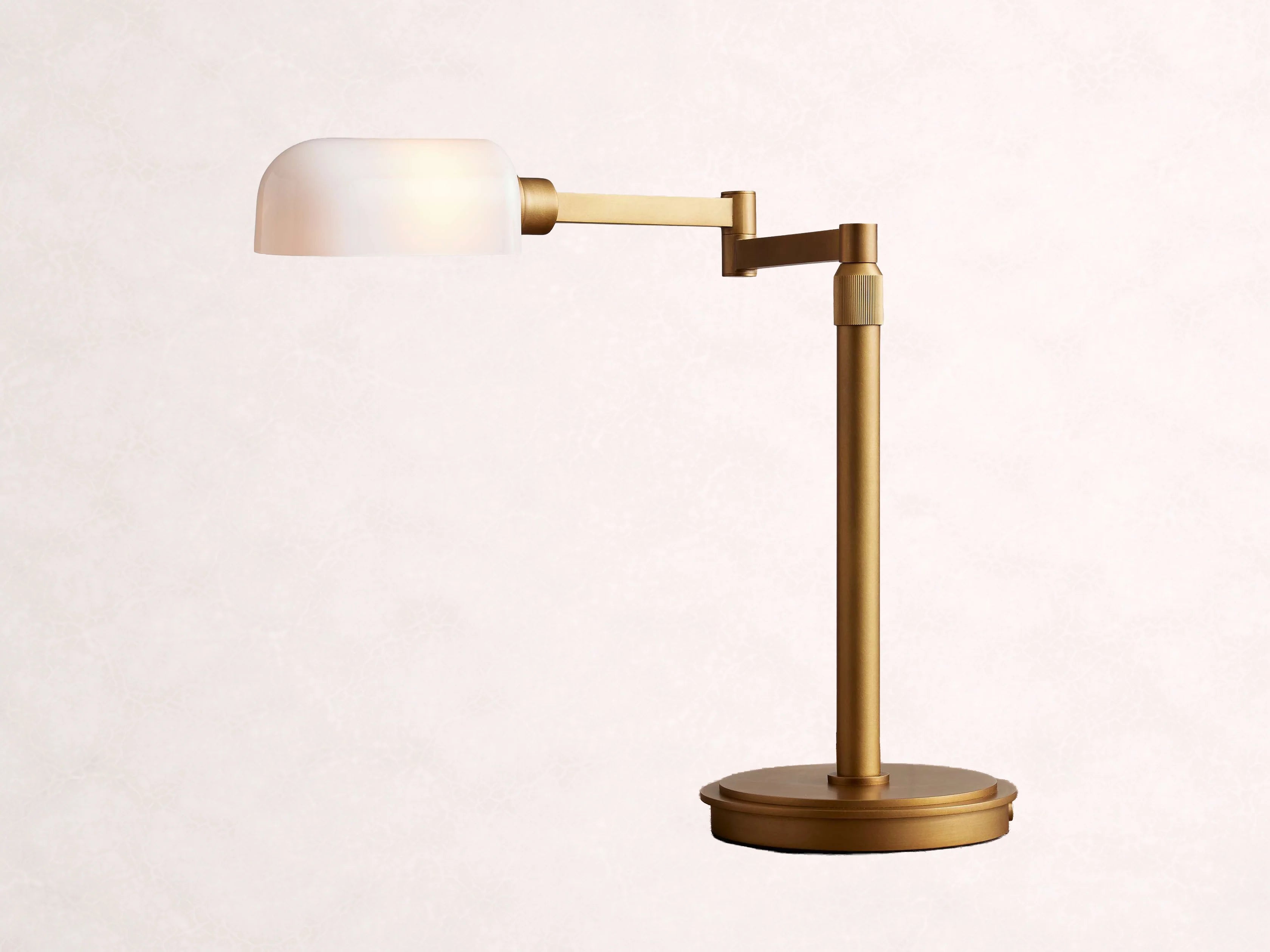 Zayd Swing Arm Opal Glass Table Lamp