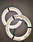 Modern Round Alabaster Chandelier for Living Room / bedroom