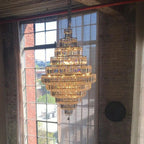 Chrome / Silver / Gold Extra Large Chandelier for Foyer Living Room Staircase Crystal Ceiling Lighting