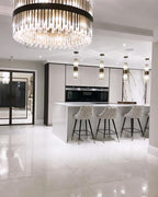 Modern Antique Brass Finish Round & Rectangle Glass Tube Chandelier – High-Quality Materials