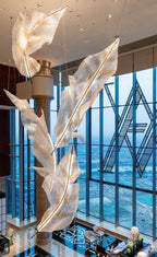 Galaxy Falling Leaves Glass Crystal Spiral Chandelier