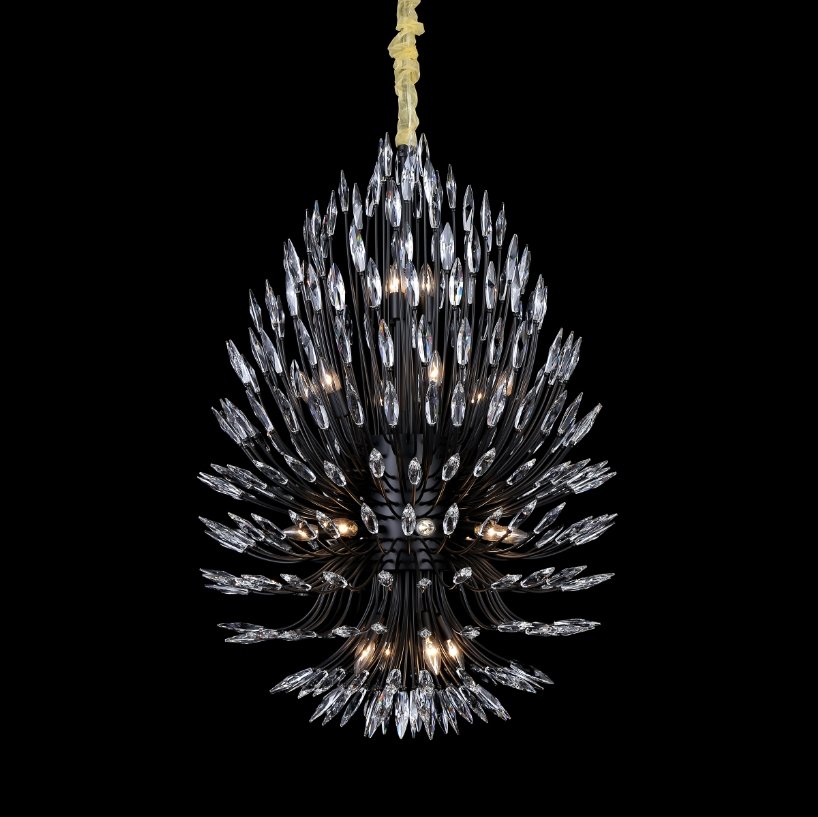 Lily Starburst Crystal Sputnik Chandelier 43-Inchw