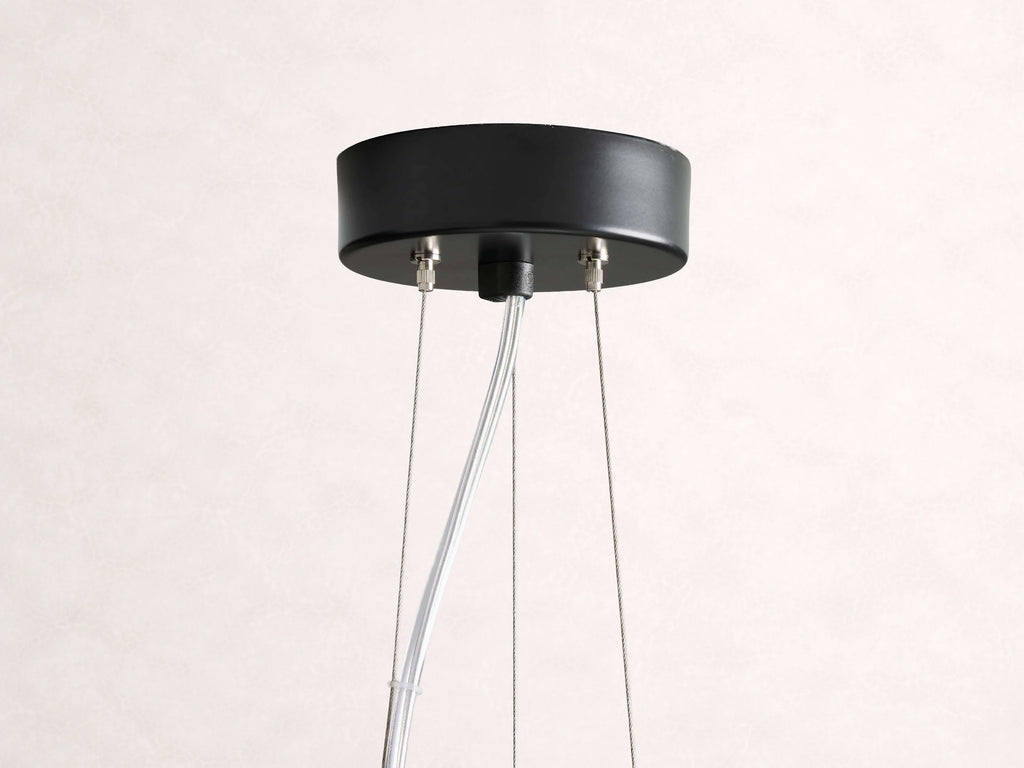 Nuvola White Milk Glass Chandelier 30-Inch