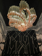Murano Glass Chandelier – Viennetta -114 Prisms – Pink