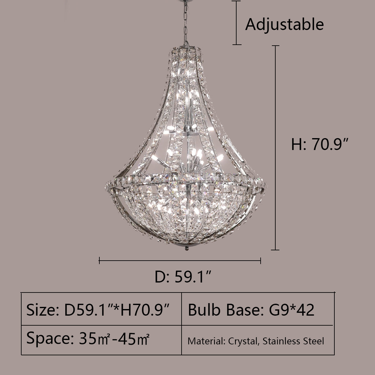 Extra Large Luxury and Elegant Crystal Chandelier for Living Room / staircase / foyer / villa / duplex Hall