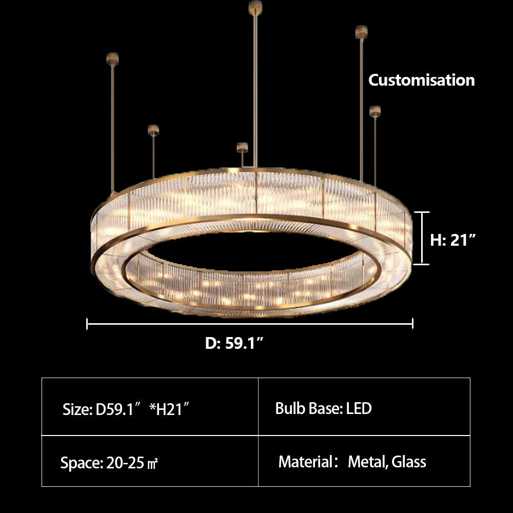 Modern Round Drum Dimmable Chandelier for Living Room / bedroom