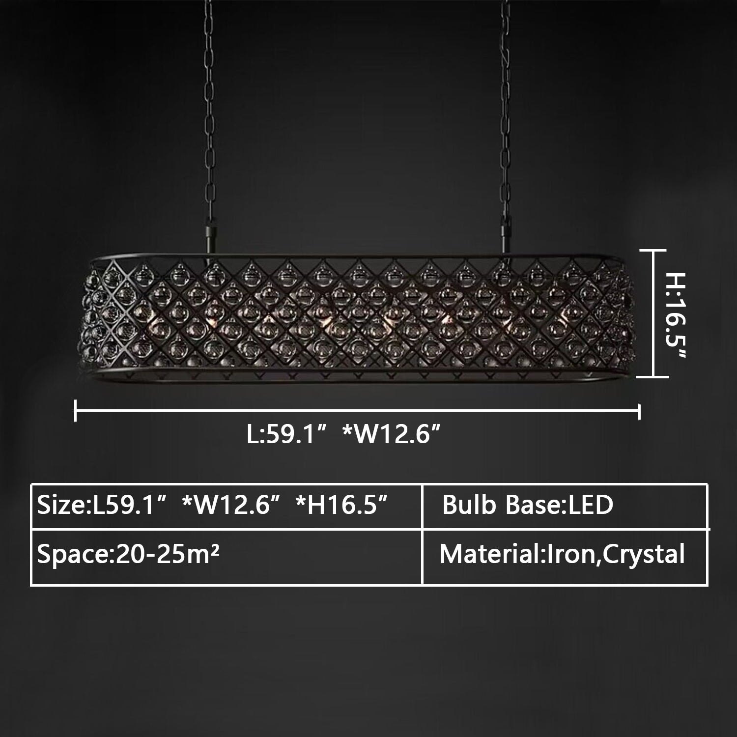 Post-Modern Raindrop Crystal Chandelier Rectangle / round Light for Living Room / dining Table