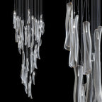 Luméa Organic Glass Tube Cluster Chandelier