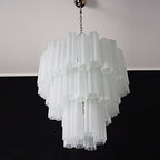 Murano Glass Chandelier – 48 Tubes – Matte White