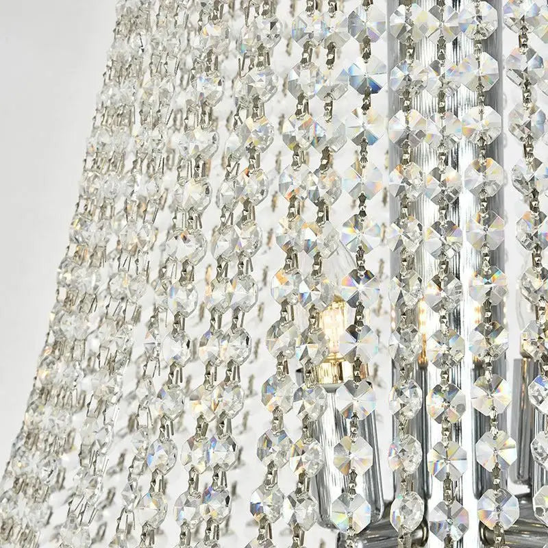 Kaler Elegant Luxury Living Room Three Tier Crystal Chandelier 30-Inch