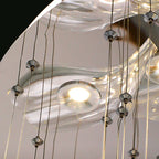 Light Luxury Glass Petal-Shaped Chandelier with Superior Finish