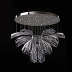 Light Luxury Glass Petal-Shaped Chandelier with Superior Finish