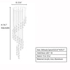 Extra Large Acrylic Spiral Dna Chandelier for High-Ceiling Room