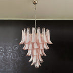 Murano Glass Chandelier – 52 Petals – Pink