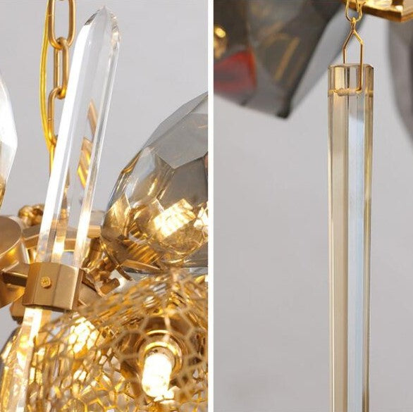 Glass Chandelier Italian Light Luxury Light for Dining Room / living Room